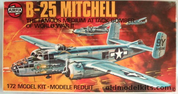 Airfix 1/72 B-25 Mitchell - With ESCI B-25 Decals - B-25J / B-25H, 04005-7 plastic model kit